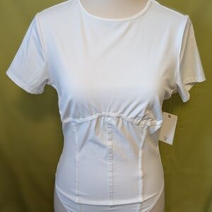 Good American White Bodysuit Top